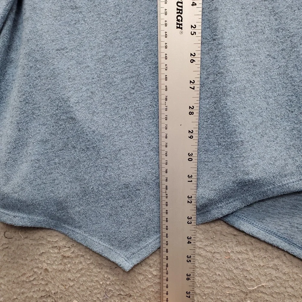 LOGO by Lori Goldstein Cardigan Sweater Womens 2X Blue Asymmetrical Hem V-Neck - Picture 3 of 9